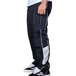 Vintage Reebok Track Pants Mens  M Black White Windbreaker Medium